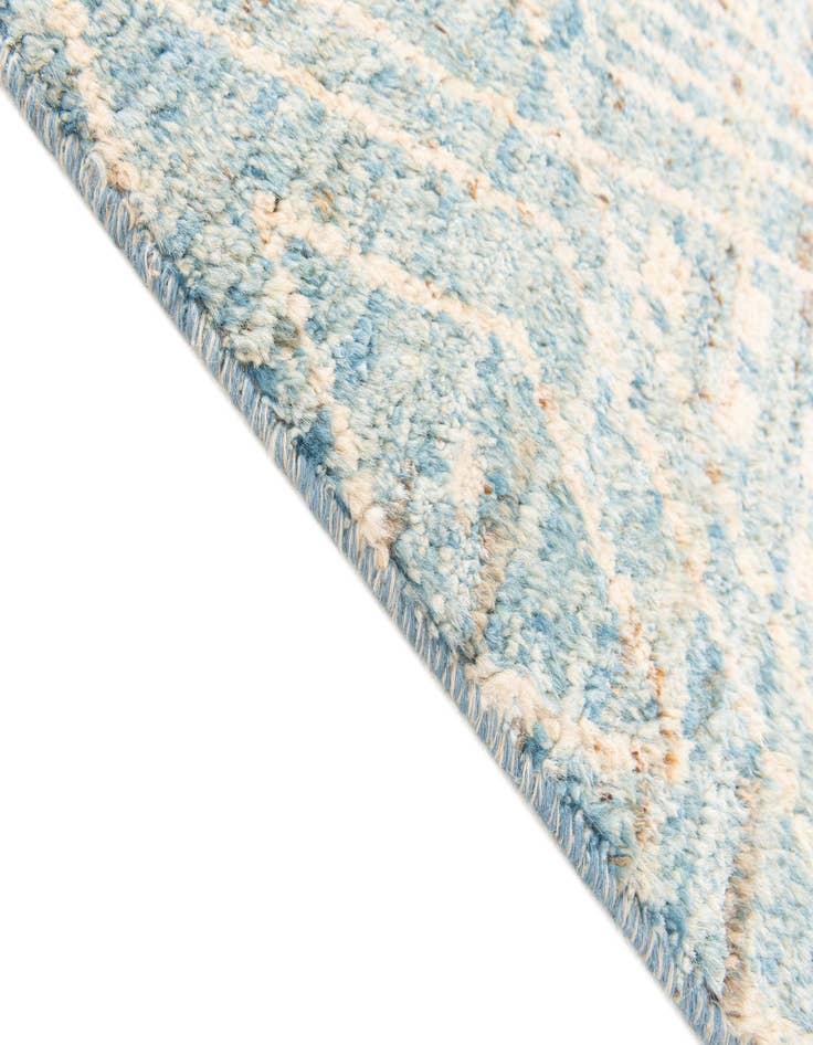 Detail image of 3' 1 x 16' 7 Hand Knotted Moroccan Wool Runner Rug