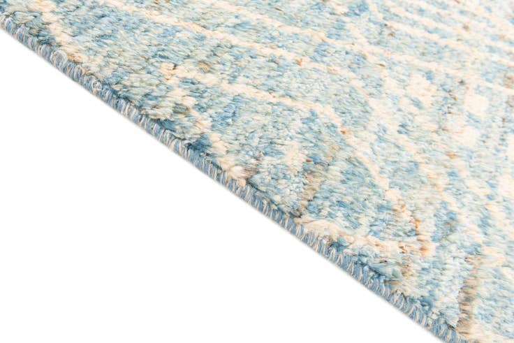 Detail image of 3' 1 x 16' 7 Hand Knotted Moroccan Wool Runner Rug