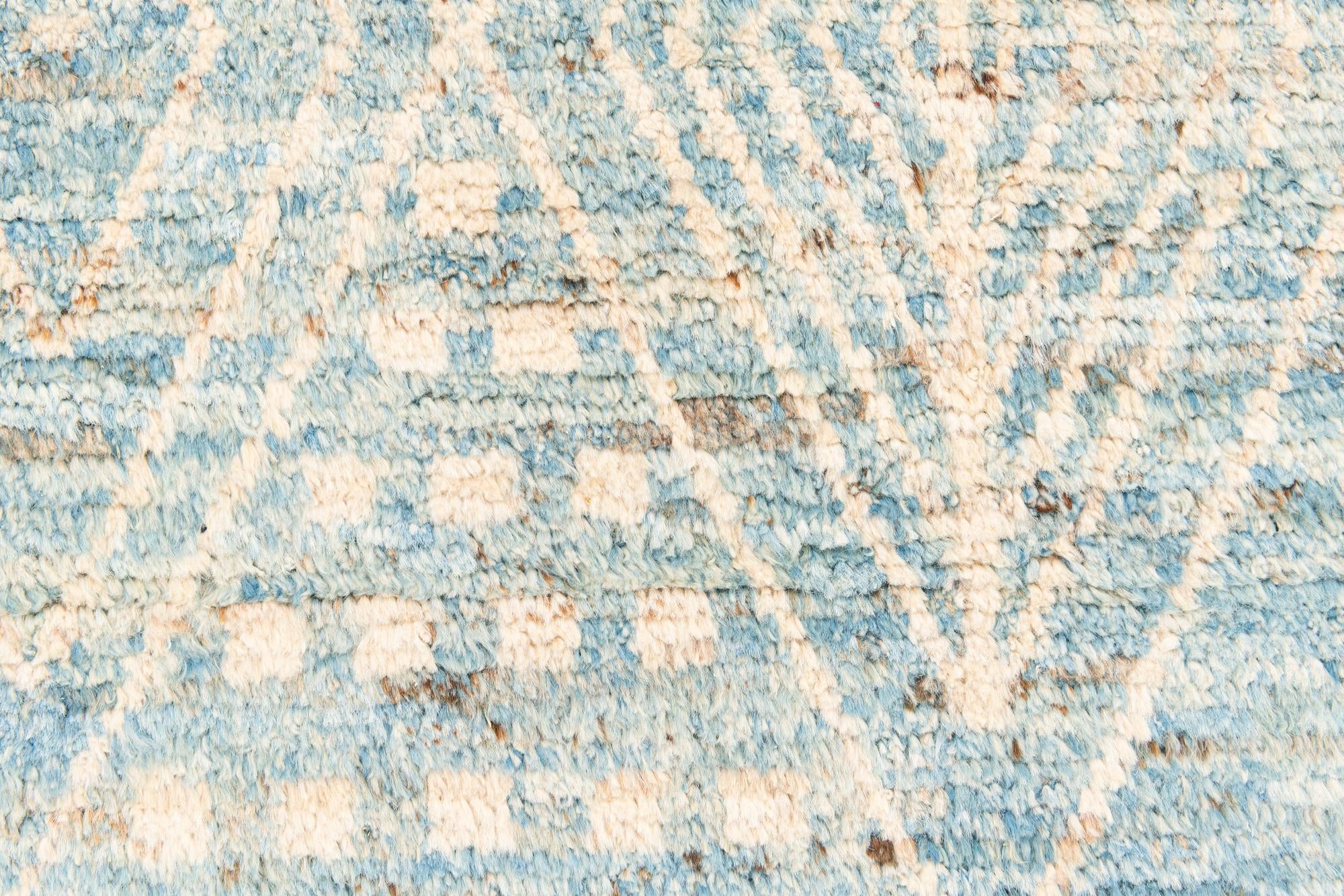 3' 1 x 16' 7 Hand Knotted Moroccan Wool Runner Rug