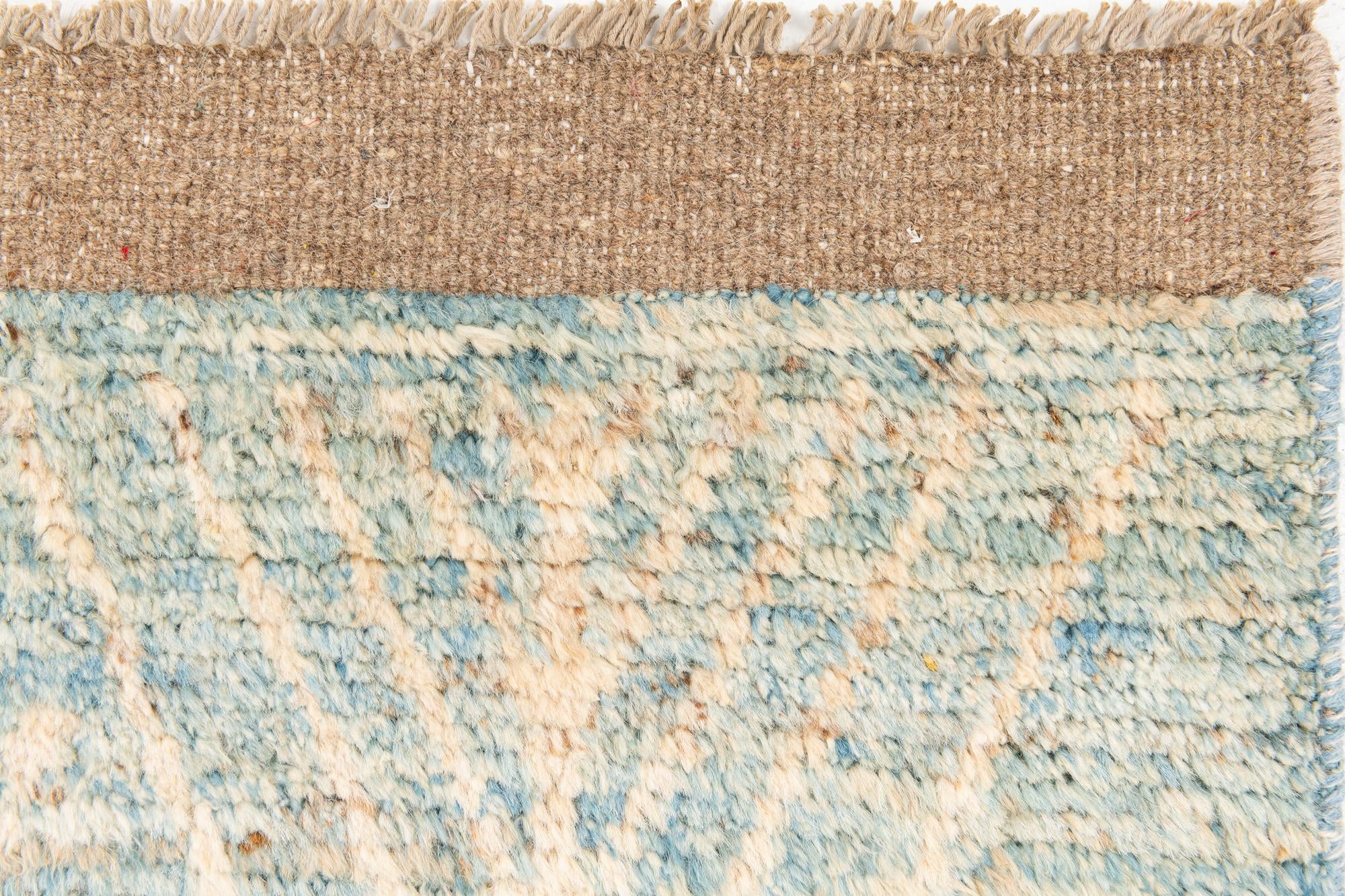 3' 1 x 16' 7 Hand Knotted Moroccan Wool Runner Rug