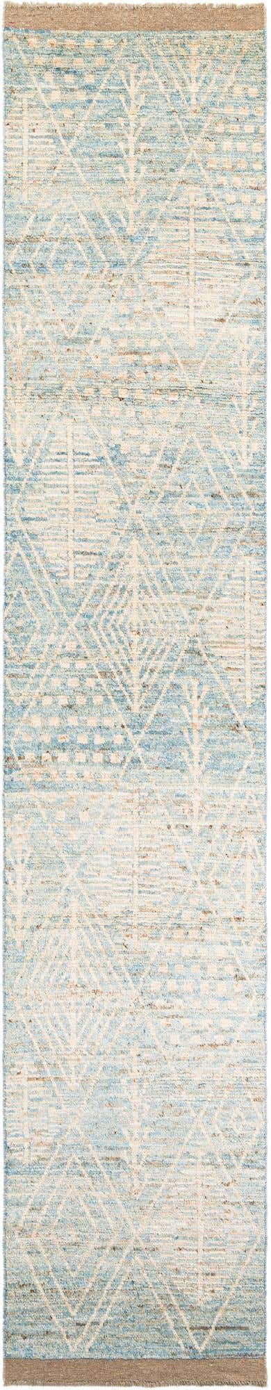 3' 1 x 16' 7 Hand Knotted Moroccan Wool Runner Rug