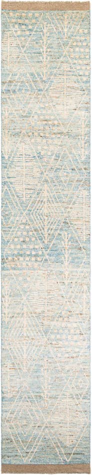 Detail image of 3' 1 x 16' 7 Hand Knotted Moroccan Wool Runner Rug