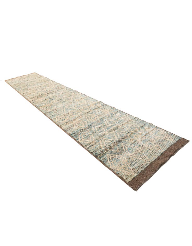 Detail image of 3' 1 x 16' Hand Knotted Moroccan Wool Runner Rug
