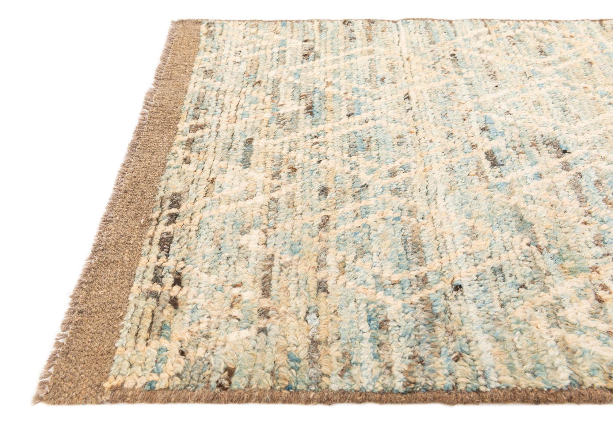 3' 1 x 16' Hand Knotted Moroccan Wool Runner Rug