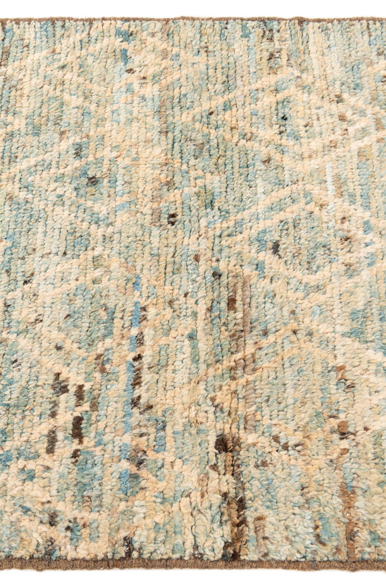 3' 1 x 16' Hand Knotted Moroccan Wool Runner Rug