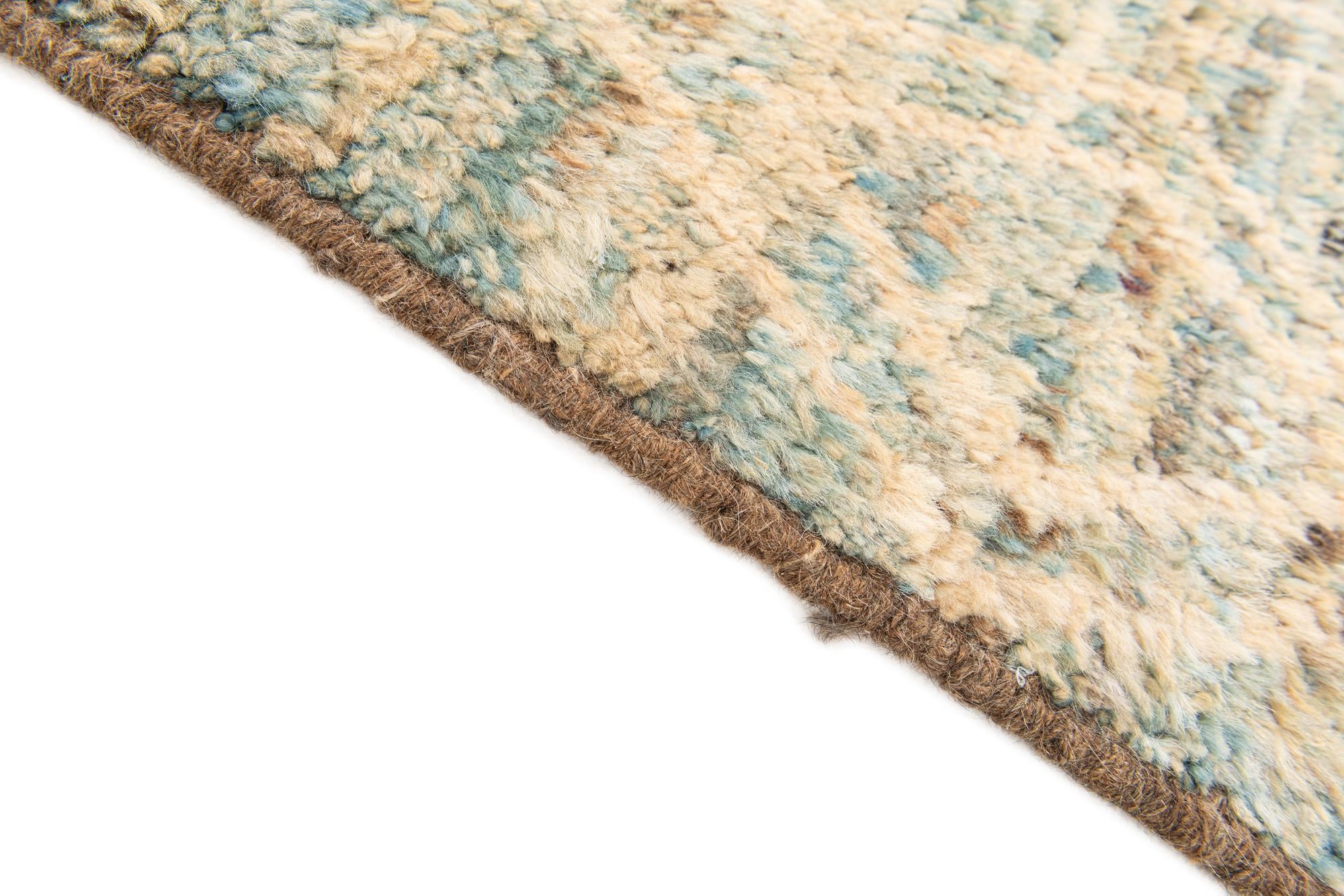 3' 1 x 16' Hand Knotted Moroccan Wool Runner Rug