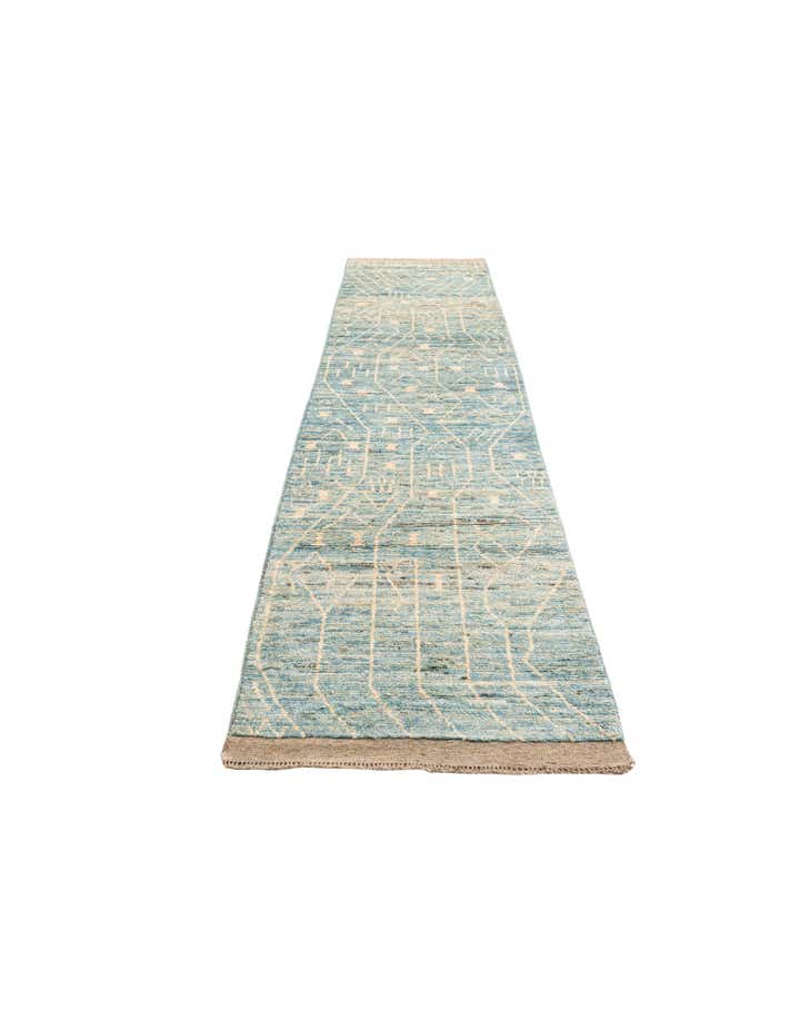 3' 3 x 13' 3 Hand Knotted Moroccan Wool Runner Rug