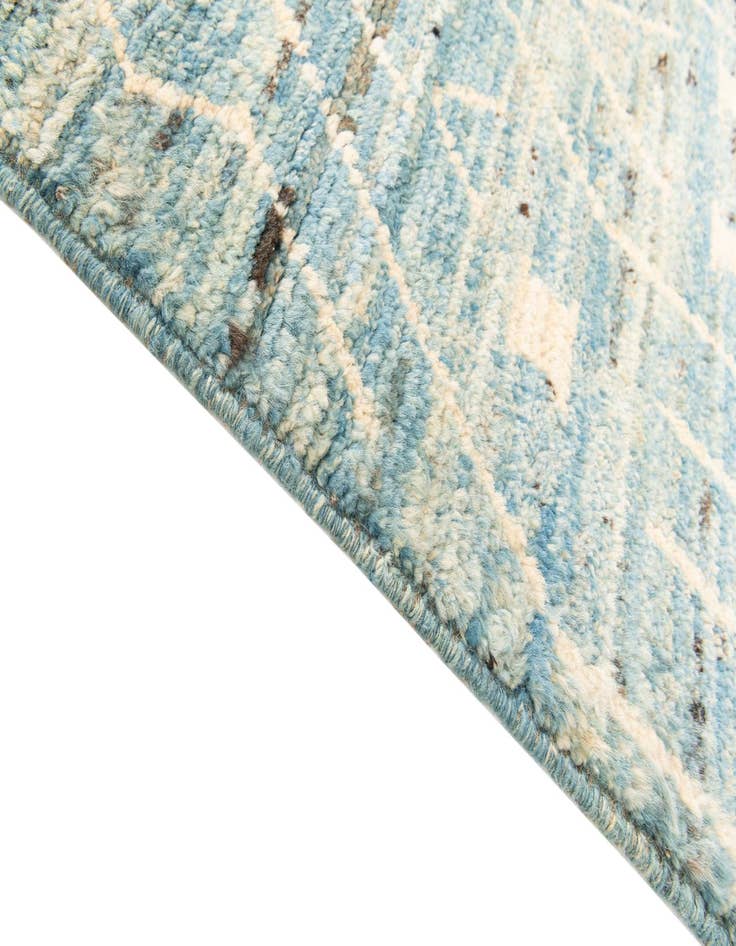 Detail image of 3' 3 x 13' 3 Hand Knotted Moroccan Wool Runner Rug