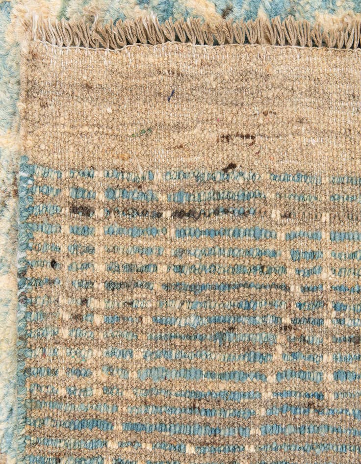 Detail image of 3' 3 x 13' 3 Hand Knotted Moroccan Wool Runner Rug