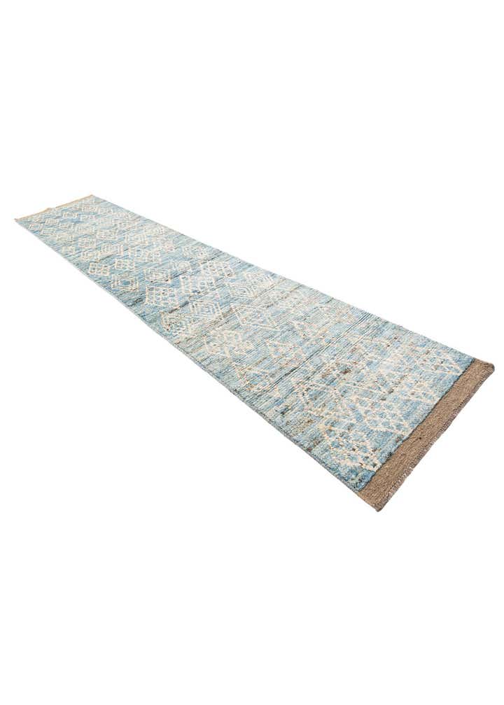 3' 2 x 15' 2 Hand Knotted Moroccan Wool Runner Rug