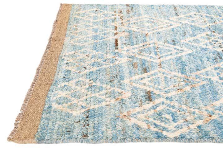 3' 2 x 15' 2 Hand Knotted Moroccan Wool Runner Rug