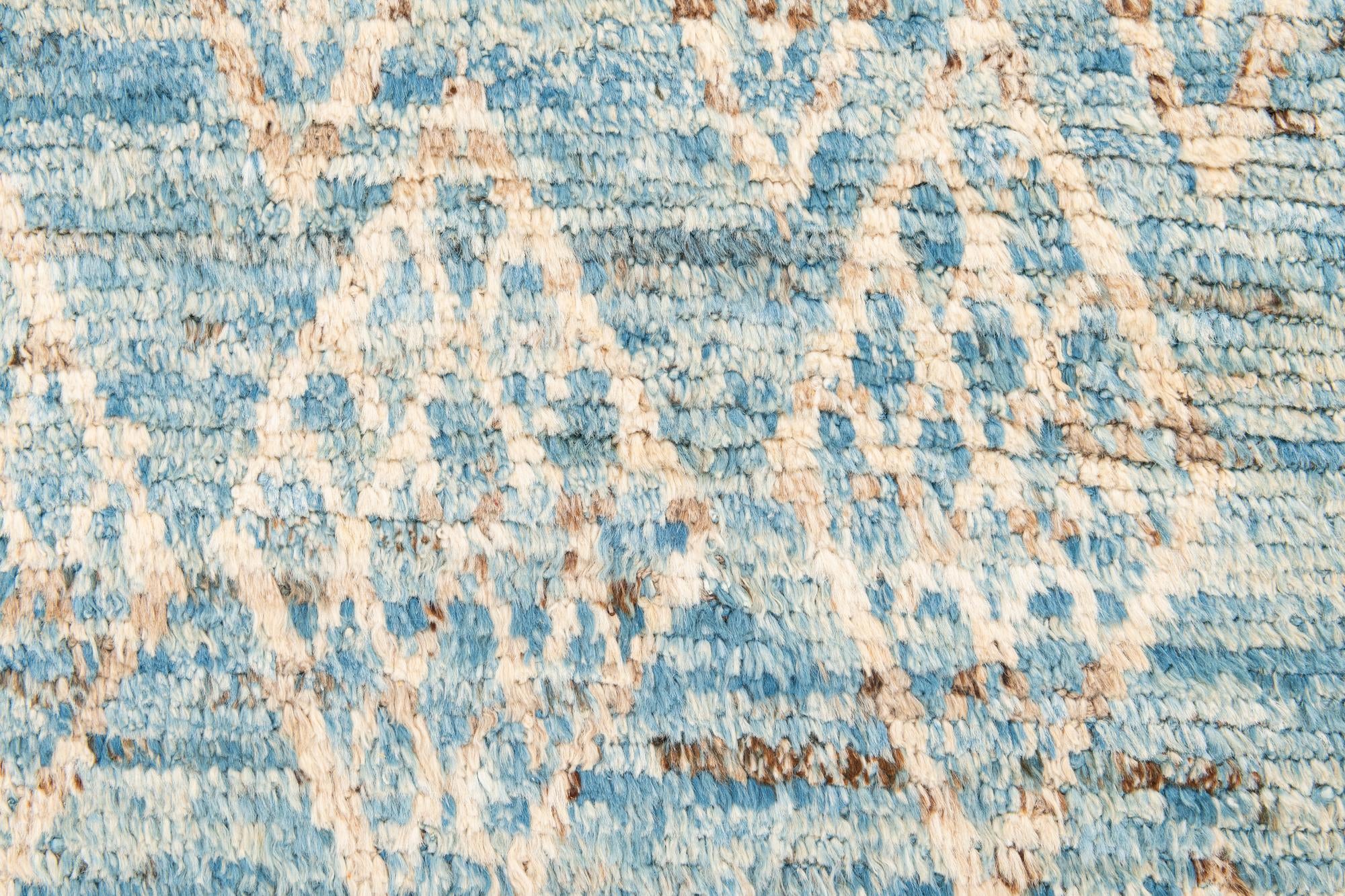 3' 2 x 15' 2 Hand Knotted Moroccan Wool Runner Rug