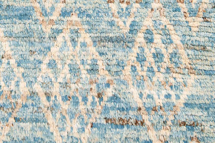 3' 2 x 15' 2 Hand Knotted Moroccan Wool Runner Rug