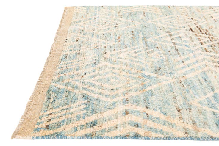 Detail image of 4' 5 x 13' 3 Hand Knotted Moroccan Wool Runner Rug