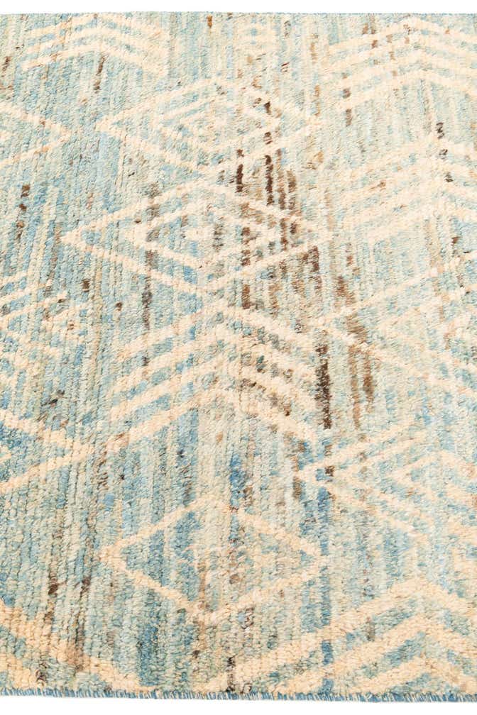 4' 5 x 13' 3 Hand Knotted Moroccan Wool Runner Rug