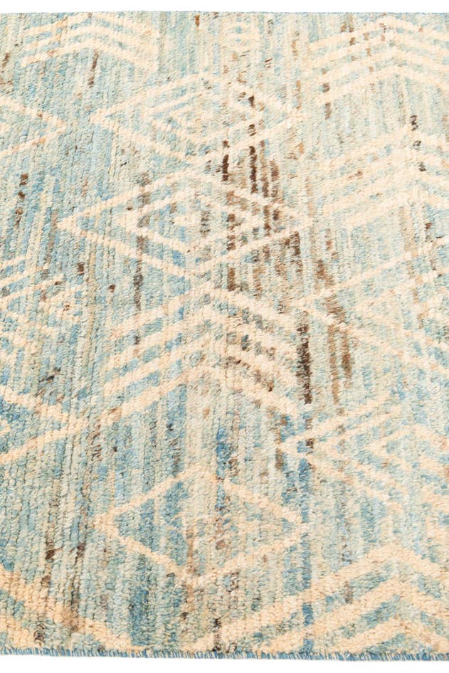Detail image of 4' 5 x 13' 3 Hand Knotted Moroccan Wool Runner Rug