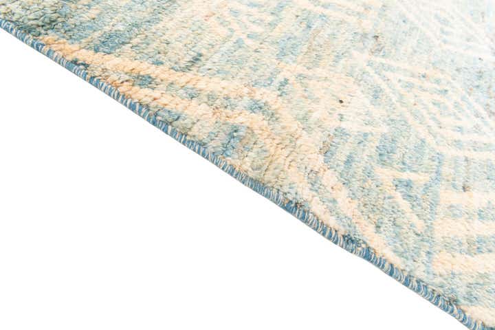 4' 5 x 13' 3 Hand Knotted Moroccan Wool Runner Rug