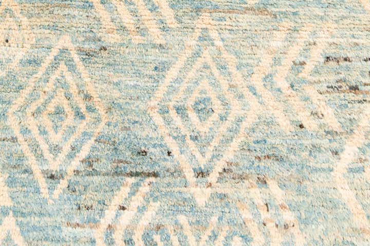4' 5 x 13' 3 Hand Knotted Moroccan Wool Runner Rug