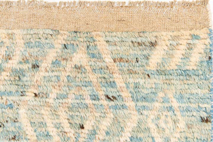 4' 5 x 13' 3 Hand Knotted Moroccan Wool Runner Rug