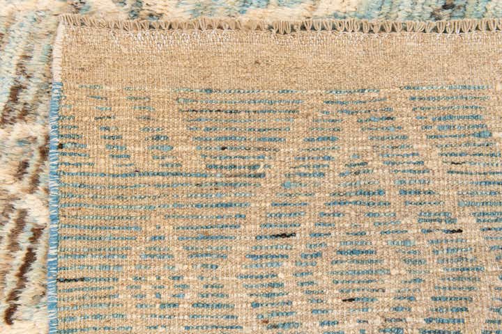 4' 5 x 13' 3 Hand Knotted Moroccan Wool Runner Rug