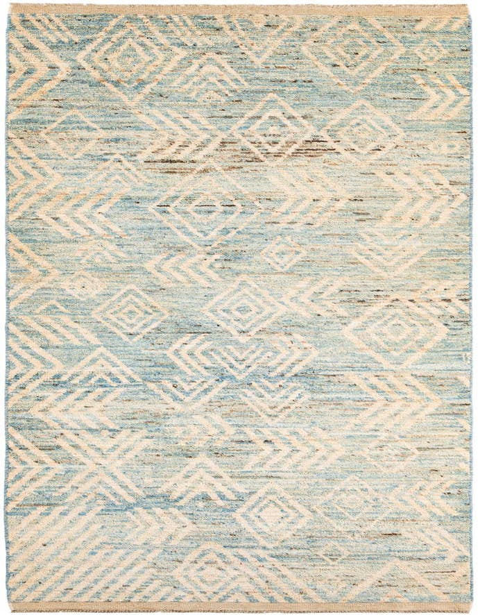Detail image of 4' 5 x 13' 3 Hand Knotted Moroccan Wool Runner Rug