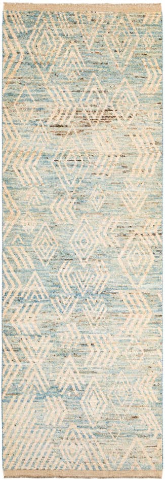 Detail image of 4' 5 x 13' 3 Hand Knotted Moroccan Wool Runner Rug