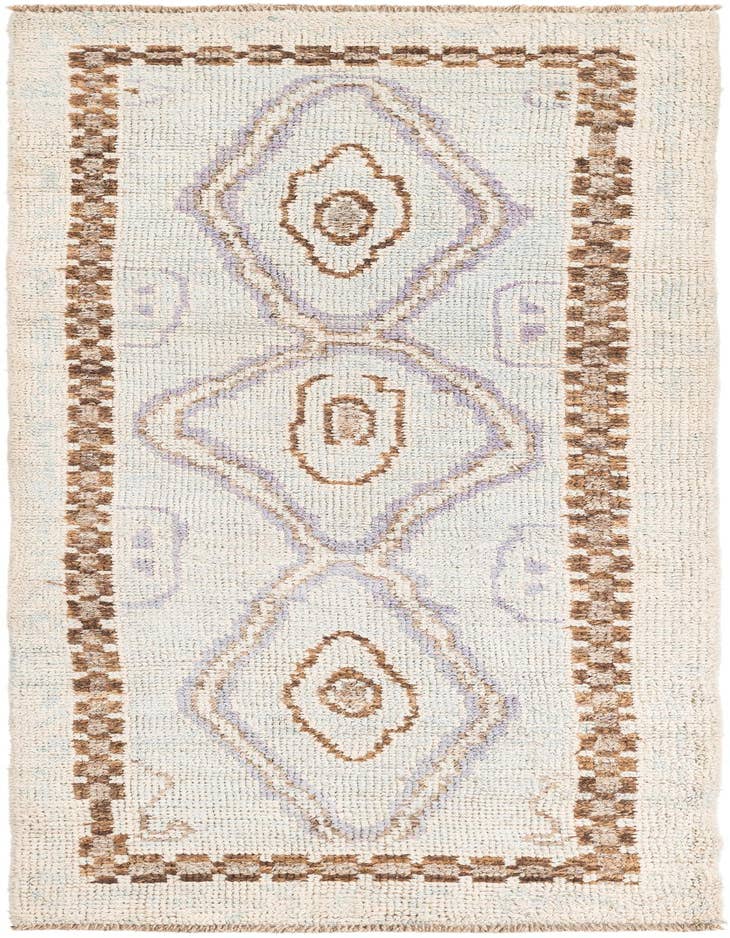 Detail image of 2' 10 x 8' Hand Knotted Moroccan Wool Runner Rug