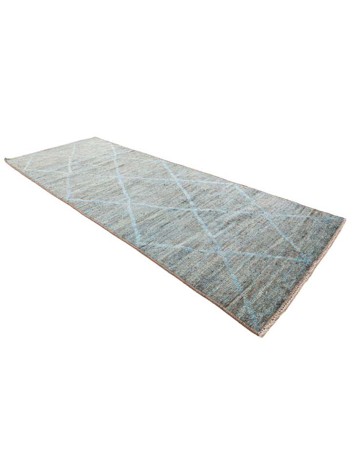 5' 3 x 13' 10 Hand Knotted Moroccan Wool Runner Rug