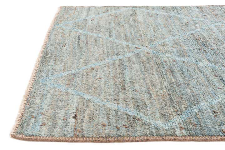 5' 3 x 13' 10 Hand Knotted Moroccan Wool Runner Rug