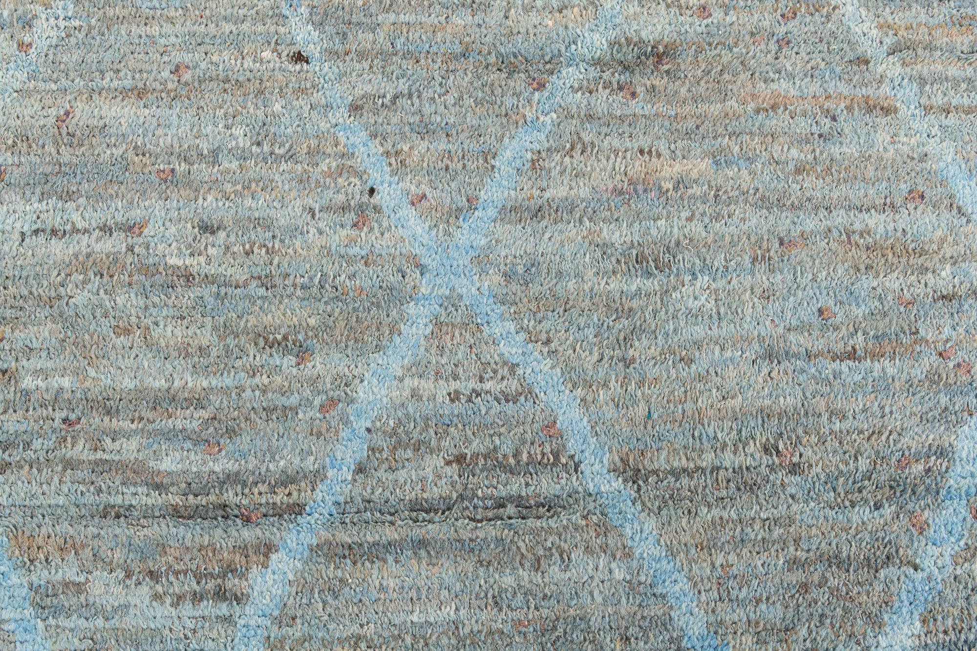 5' 3 x 13' 10 Hand Knotted Moroccan Wool Runner Rug