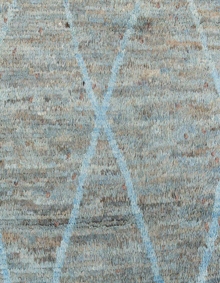 Detail image of 5' 3 x 13' 10  Hand Knotted Moroccan Wool Runner Rug