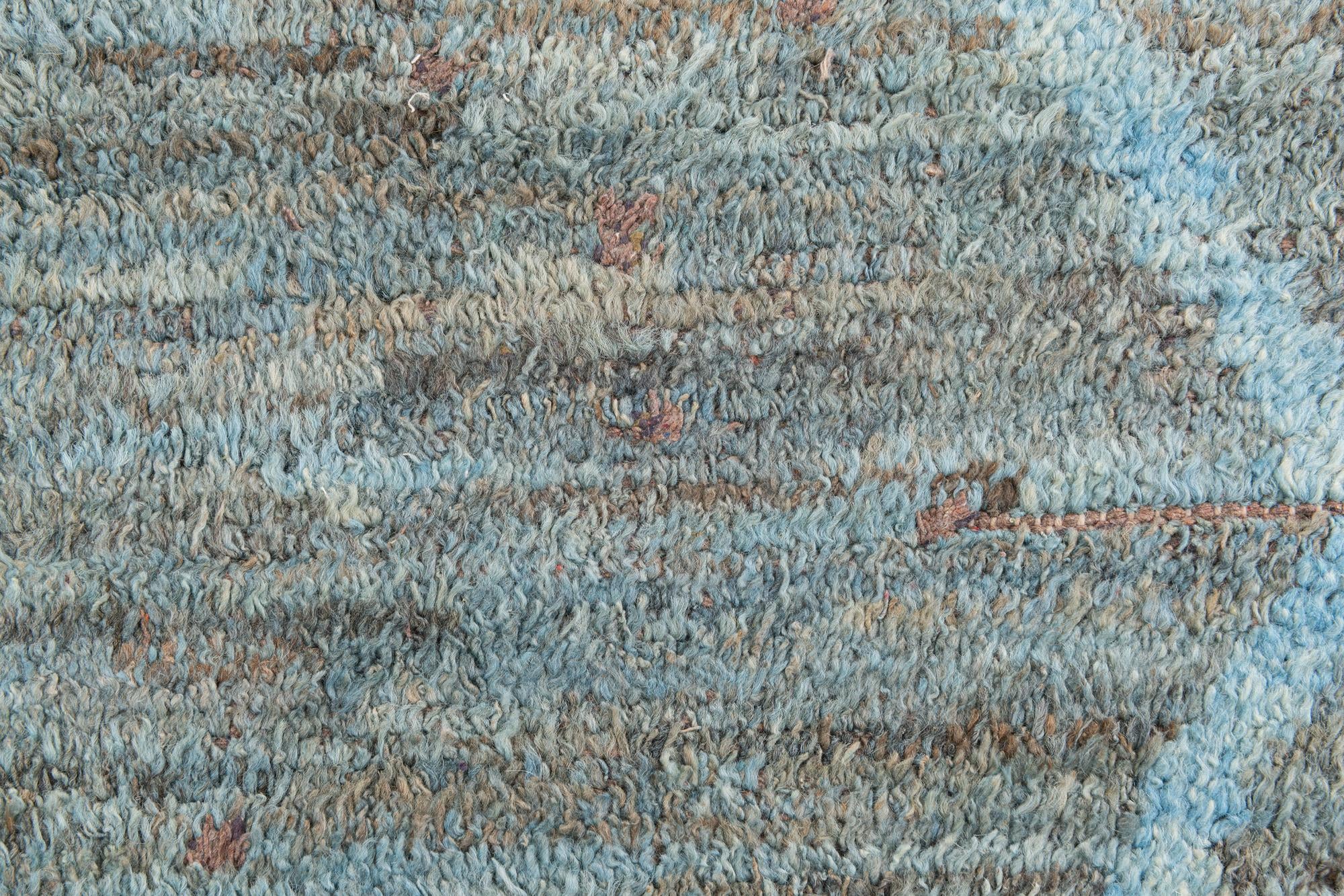5' 3 x 13' 10 Hand Knotted Moroccan Wool Runner Rug