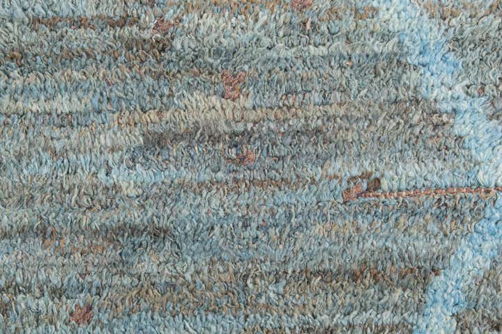 5' 3 x 13' 10 Hand Knotted Moroccan Wool Runner Rug