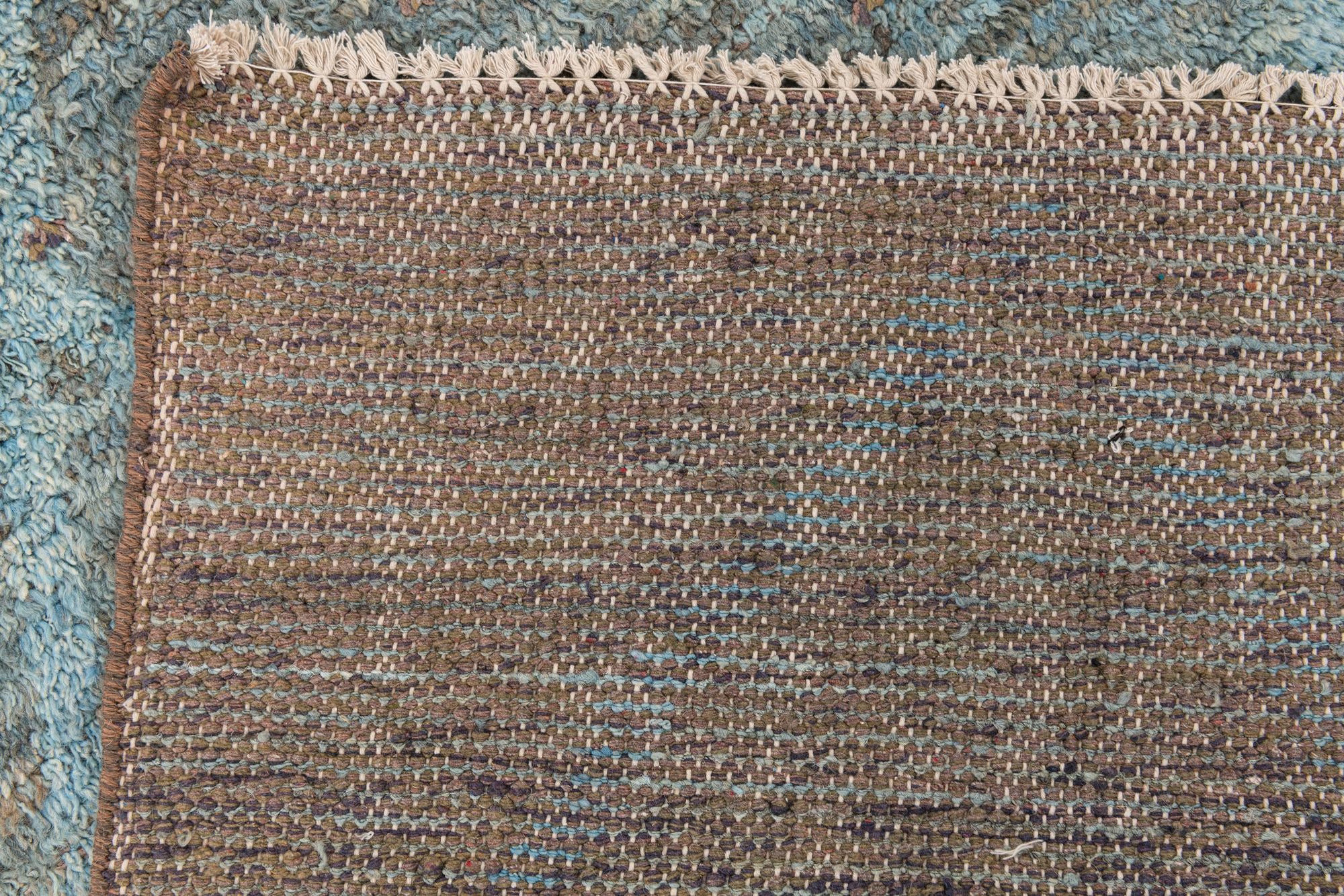 5' 3 x 13' 10 Hand Knotted Moroccan Wool Runner Rug