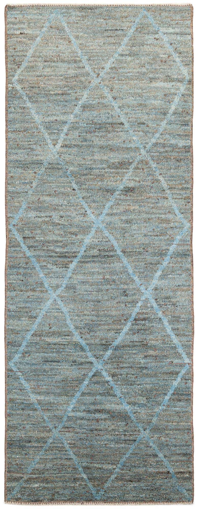 5' 3 x 13' 10 Hand Knotted Moroccan Wool Runner Rug