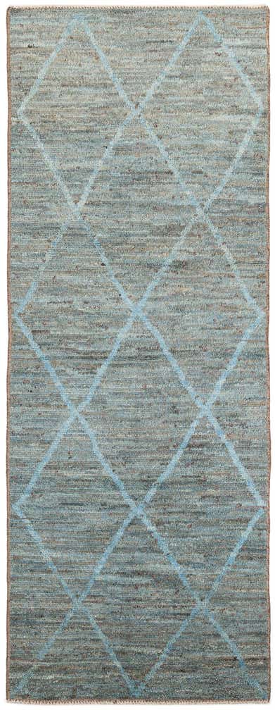 5' 3 x 13' 10 Hand Knotted Moroccan Wool Runner Rug