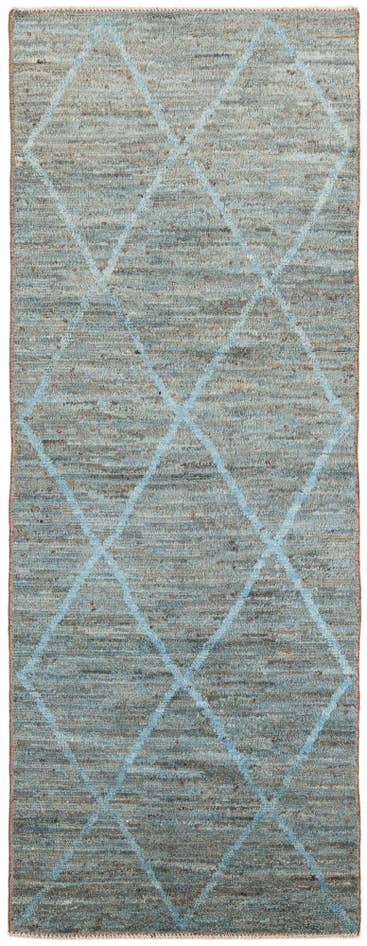 Detail image of 5' 3 x 13' 10 Hand Knotted Moroccan Wool Runner Rug