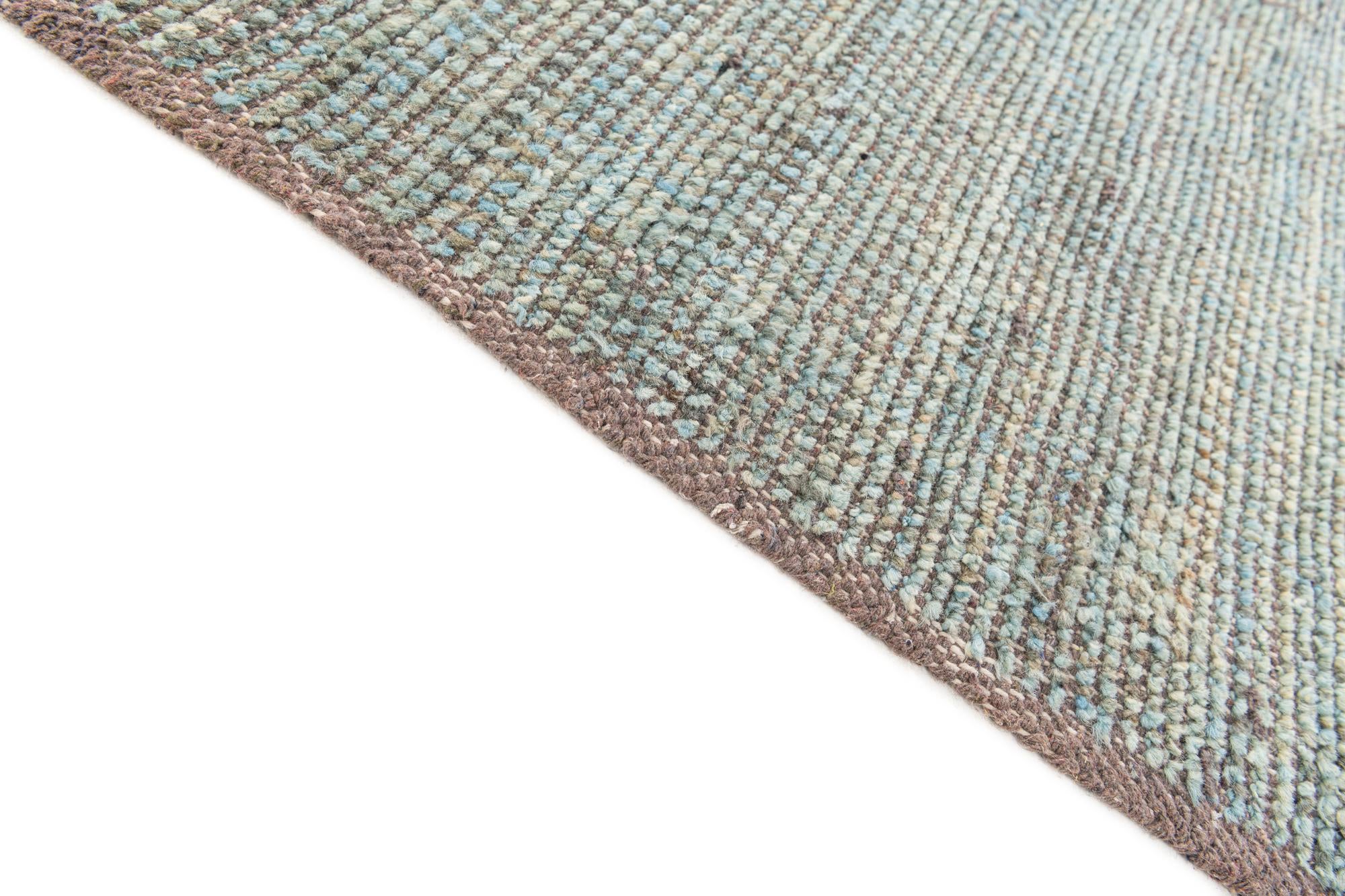 4' x 13' 8 Hand Knotted Moroccan Wool Runner Rug