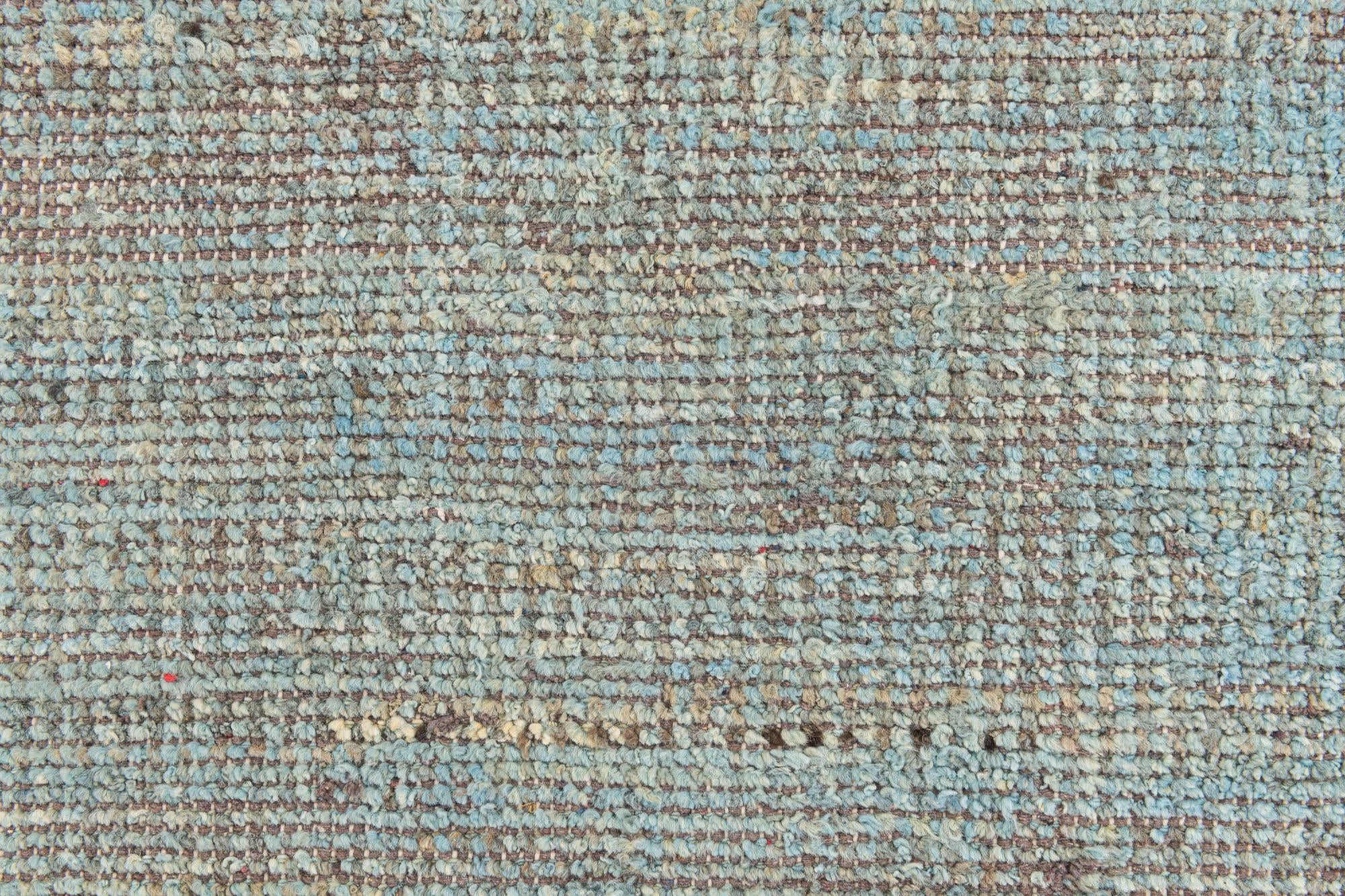 4' x 13' 8 Hand Knotted Moroccan Wool Runner Rug