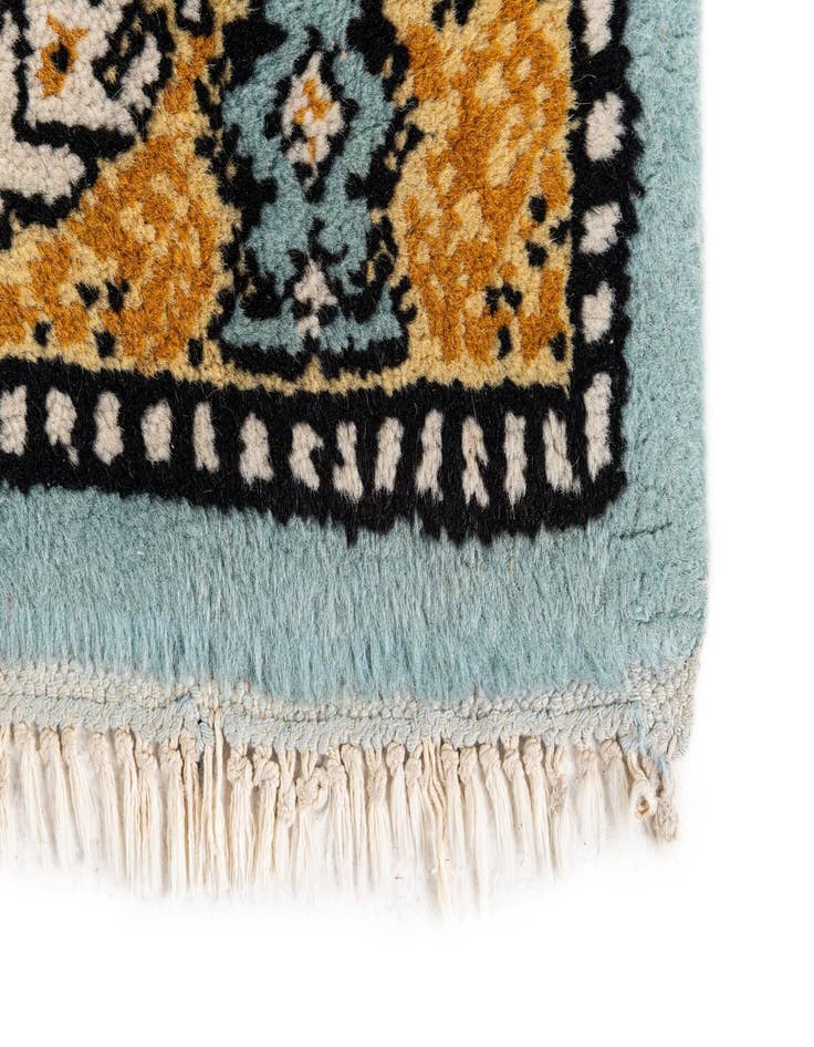 Detail image of 3' 6 x 10' 4  Hand Knotted Moroccan Wool Runner Rug