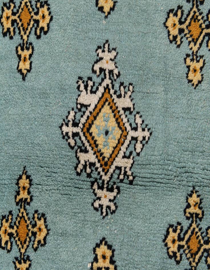 Detail image of 3' 6 x 10' 4  Hand Knotted Moroccan Wool Runner Rug
