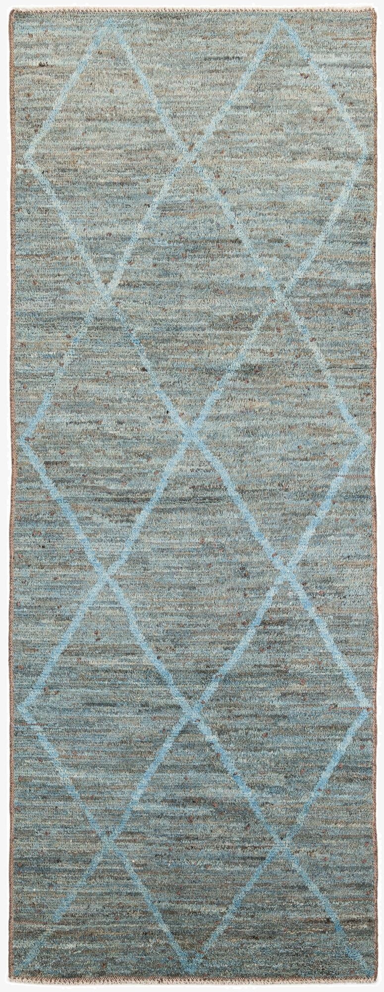 5' 3 x 13' 10  Hand Knotted Moroccan Wool Runner Rug