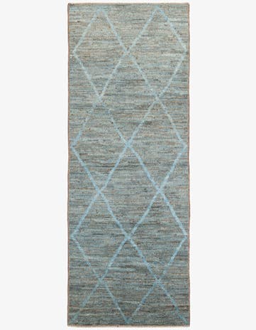 5' 3 x 13' 10 Hand Knotted Moroccan Wool Runner Rug