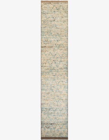 3' 1 x 16' Hand Knotted Moroccan Wool Runner Rug