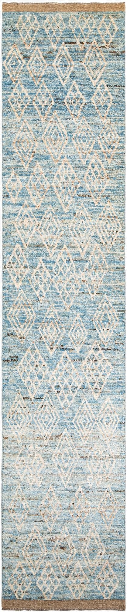 3' 2 x 15' 2  Hand Knotted Moroccan Wool Runner Rug