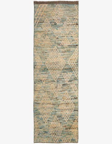3' 4 x 10' 8 Hand Knotted Moroccan Wool Runner Rug