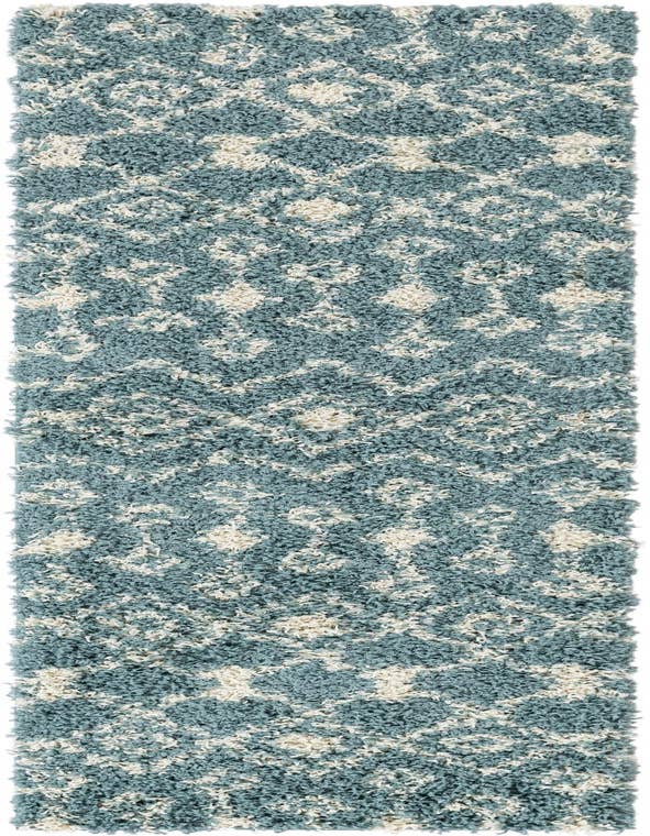 Detail image of 2' x 7' Moroccan Trellis Shag Runner Rug