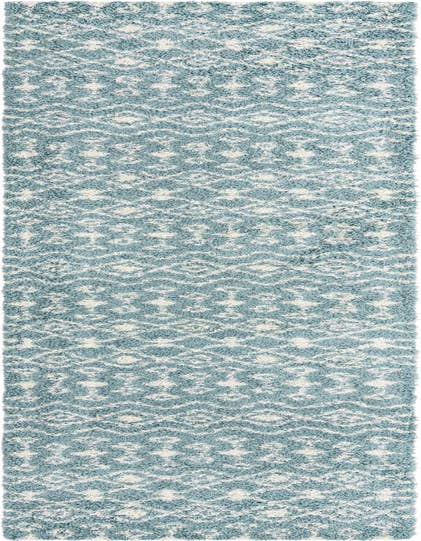 Detail image of 3' 3 x 16' 5 Moroccan Trellis Shag Runner Rug