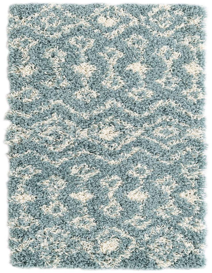Detail image of 2' x 3' 10 Moroccan Trellis Shag Runner Rug