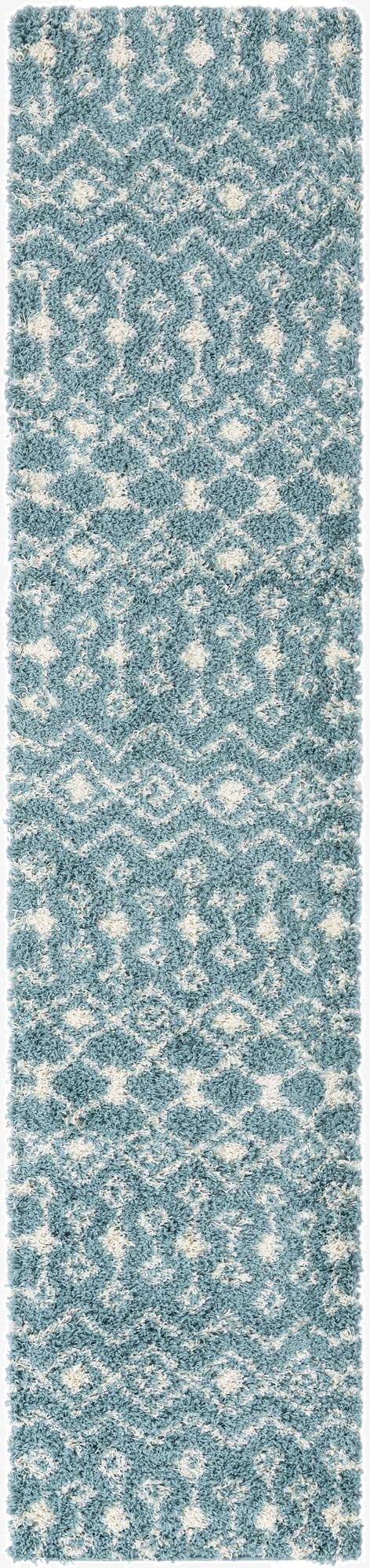 Primary image 2' 7 x 12' Moroccan Trellis Shag Runner Rug